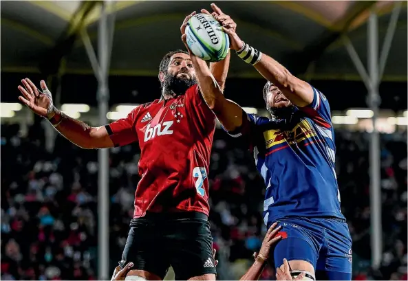 ??  ?? Sam Whitelock has been an inspiratio­nal leader for the Crusaders.
