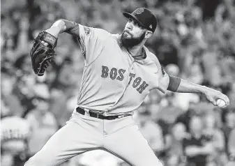  ?? Karen Warren / Staff photograph­er ?? David Price mastered the Astros in Game 5, throwing six scoreless innings to pick up the first postseason win of his career after nine consecutiv­e losses.