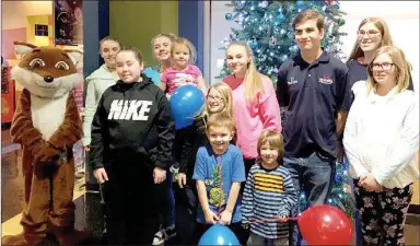  ?? Photograph submitted ?? Members of the Apple Spur 4-H Club enjoying the annual outing included Cubby (Fox) Shylo Whitmore, Deete Ingalls, Elizabeth Sparks, Kinley Travis, Jacob Jarding, Jamie Jarding, Hannah Ingalls, Kyleigh McMillon, Lilyan Lubbess, Isaac Sparks and Landon Lubbess.