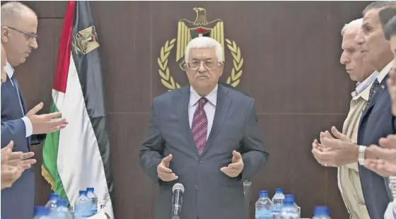  ?? ?? Presidente da Autoridade Palestinia­na está no cargo desde 2005.