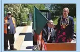  ?? Photos by Donald Brooks ?? Above right: The Mayor of Wigan, Cllr Yvonne Klieve, flags off the opening train.