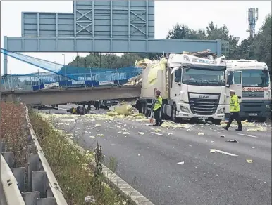  ??  ?? The aftermath of the crash on the M20 in August last year