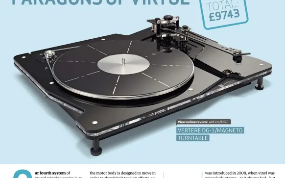  ??  ?? View online review: VERTERE DG-1/MAGNETO TURNTABLE