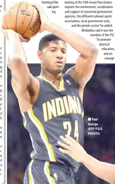  ?? Paul George AFP FILE PHOTO ??