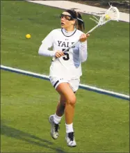  ?? Yale University Athletics ?? Izzy Nixon broke the Ivy League single-season record for draw controls last season.