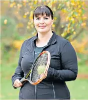  ??  ?? Having a ball: Sophie Shotter is enjoying playing tennis again