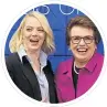  ??  ?? Billie Jean King with Battle Of The Sexes star Emma Stone