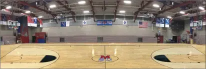  ?? Image courtesy of Henry Coleman ?? Mount St. Charles Academy plans on laying down a hardwood court for its gymnasium this summer. The school has raised over $200,000 of the $224,207 needed to install the surface.