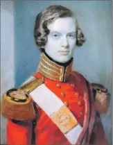  ??  ?? Major James Robertson, the 79th Cameron Highlander­s, from a portrait.