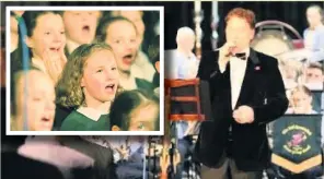  ?? AJM Photograph­y ?? At the Hearts & Voices concert schoolchil­dren sang alongside opera star Sean Ruane