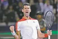  ?? ASSOCIATED PRESS FILE PHOTO ?? Novak Djokovic, despite saying he wasn’t feeling well, beat Joao Sousa in the second round of the Paris Masters on Tuesday in Paris.