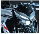  ??  ?? The MT-03 has a sharp-styled new headlight and upside-down forks