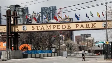  ?? Canadian Press photo ?? The Calgary Stampede park is shown in Calgary, Thursday. The Calgary Stampede's board of directors has cancelled the world-famous exhibition and rodeo this year because of COVID-19.