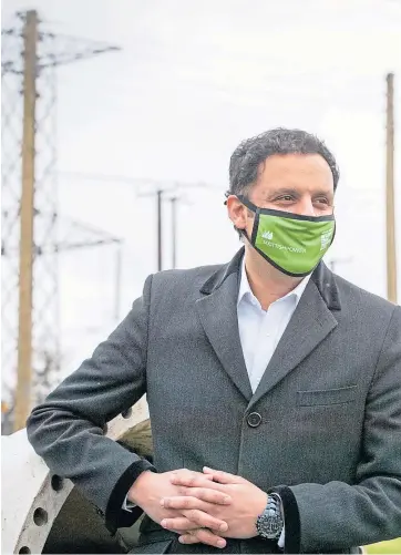  ??  ?? POWER GRAB: Scottish Labour leader Anas Sarwar at the Scottish Power Training