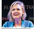  ??  ?? Martha Kearney spoke alongside Sarah Sands at the Hay Festival