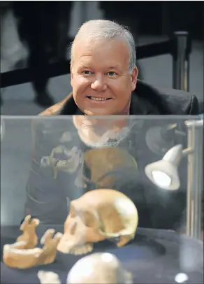  ?? Picture: AFP ?? NOTABLE DISCOVERY: Professor Lee Berger at the unveiling of Homo Naledi at the Cradle of Humankind in Maropeng near Johannesbu­rg yesterday