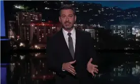  ?? Photograph: YouTube ?? Jimmy Kimmel on the whistleblo­wer’s full complaint against the White House: ‘This grabs Trump by the McNuggets and doesn’t ask permission.’