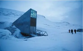  ?? (Heiko Junge/NTB Scanpix/Reuters) ?? THE ENTRANCE to the Svalbard Global Seed Vault in Norway is seen last year.