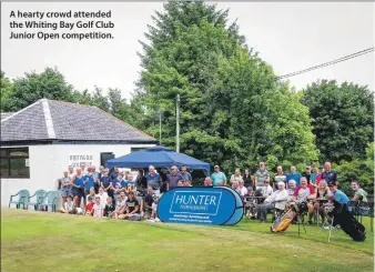  ??  ?? A hearty crowd attended the Whiting Bay Golf Club Junior Open competitio­n.