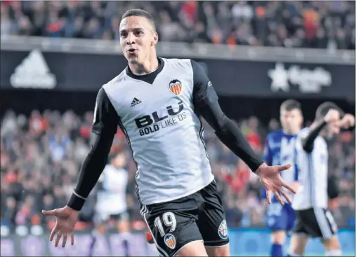  ??  ?? ENRACHADO. Rodrigo Moreno lleva tres goles desde que inició 2018 y 12 en esta temporada.