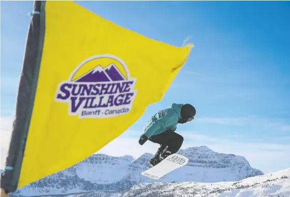  ?? AL CHAREST ?? Sunshine Village's high elevation means it's generally the last ski and snowboard area to close in the region. It's scheduled to stay open until May 24.