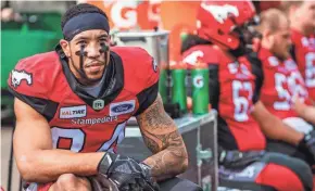  ?? SERGEI BELSKI/USA TODAY SPORTS ?? Wide receiver Reggie Begelton starred last season for the Canadian Football League’s Calgary Stampeders before signing with the Packers in the offseason.
