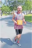  ?? FOTO: ZACHAU ?? Axel Zachau beim Knastmarat­hon in Darmstadt.