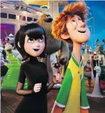  ??  ?? Mavis (voiced by Selena Gomez) and Jonathan (Andy Samberg) set out on a cruise in the newest Hotel Transylvan­ia movie.