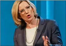  ??  ?? PERFECT PUTDOWN: Amber Rudd delivered a killer line about Boris’s dubious reputation