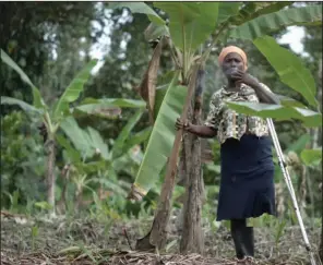  ??  ?? German Adolfo Arango’s documentar­y “Songs That Flood the River” tells the story of Oneida, an elderly singer of funeral songs from a village in Camaroon that has been tragically abused.