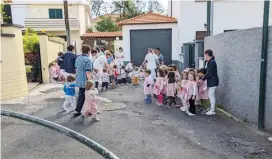  ?? ?? Na última segunda-feira, houve um simulacro no infantário Donamina.