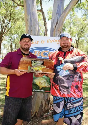 ?? PHOTOS: RYBELL IMAGES ?? TOP FISHERS: Catch and release winner John Francis of Kingaroy with a bass measuring in at 535mm and taking home over $500 cash, prizes and trophy.