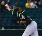  ?? MATT YORK — THE ASSOCIATED PRESS ?? A’s pitcher Sergio Romo is hoping to be part of another World Series title in the Bay Area.