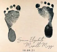  ?? ?? Sienna Elizabeth Mapelli Mozzi’s footprints