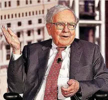  ?? ?? Warren Buffett, presidente de Berkshire Hathaway.