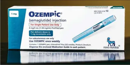  ?? RYAN DAVID BROWN/NYT 2022 ?? Drugs like Ozempic mimic a naturally occurring hormone and slow stomach emptying, so we feel fuller, faster and for longer.