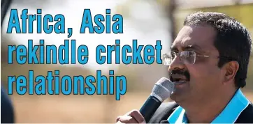  ?? ?? CRICKET ADMINISTRA­TOR: According BCA Vice Chairman Sumod Damodar, African Cricket Associatio­n (ACA) are set to sign a Memorandum of Understand­ing (MoU) with Asian Cricket Council (ACC)