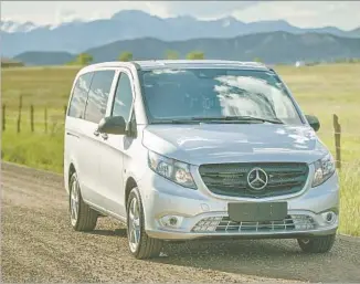  ?? Mercedes-Benz USA ?? MERCEDES-BENZ’S Metris passenger and cargo vans are easy to drive and park. The vehicles are lightweigh­t and have a city and highway combined fuel economy of 22 miles per gallon.