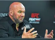  ?? Zhe Ji / Getty Images ?? UFC president Dana White and his group have many precaution­s in place for UFC 249, which is Saturday.