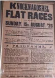  ??  ?? The programme of events for the Harvest festival dating back to 1926 which can be viewed in Eddie Walsh’s Bar.