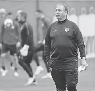  ?? MARCIO JOSE SANCHEZ, AP ?? Bruce Arena seeks quick success in World Cup qualifying after taking over the U.S. team.