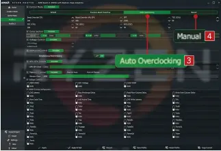  ?? ?? AMD’s Ryzen Master tool provides an Auto Overclocki­ng option for your CPU. 3 4