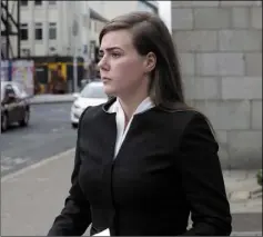  ??  ?? Eimear White who had her one-year jail term for dangerous driving causing the death of a pedestrian increased to 18 months by the Court of Appeal, following an applicatio­n from the Director of Public Prosecutio­ns.