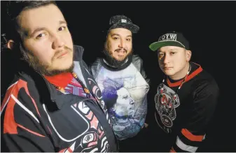  ?? Matt Barnes ?? A Tribe Called Red mixes indigenous tradition with politics with dance music. The band’s new conceptual and collaborat­ive album is called “We Are The Halluci Nation.”