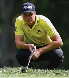  ?? JARED C. TILTON / GETTY IMAGES ?? Viktor Hovland tied the PGA Tour record Sunday with his 17th consecutiv­e round in the 60s at The Greenbrier in White Sulphur Springs, West Virginia. Bob Estes set the mark in the fall of 2001.