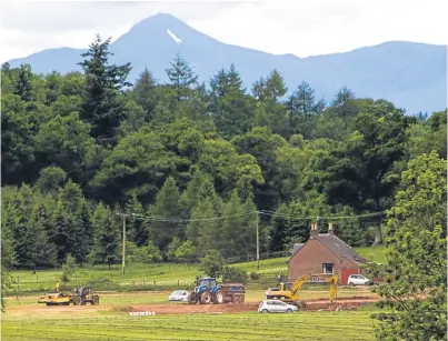  ?? Picture: Steve MacDougall. ?? Work is ongoing at Strathalla­n Estate to prepare for next month’s festival.