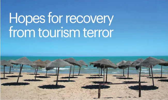  ?? Kenzo Tribouilla­rd / AFP ?? Tunisia began deploying armed police around tourist sites after the recent massacre at a beach resort which has left the economy ailing and popular areas deserted.