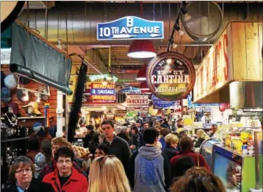  ?? PHOTO BY EMILY RYAN ?? Find fudge and chili dogs at the Reading Terminal Market.