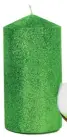  ??  ?? Green glitter candle, £ 6 giselagrah­am. com