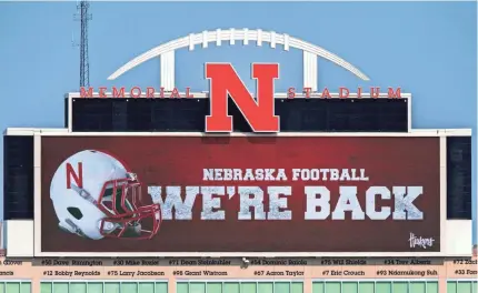  ?? FRANCIS GARDLER/AP ?? Nebraska seemingly speaks for the entire Big Ten, which kicks off its conference-only nine-week season starting Friday.